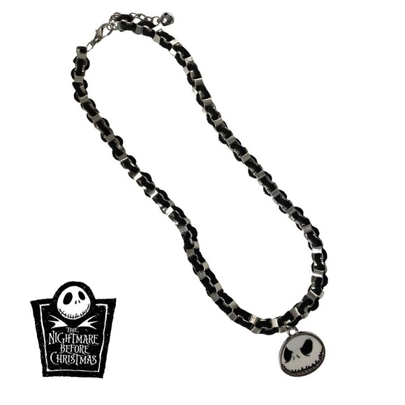 Jack Skellington Pendant Necklace Chain Link Nightmare Before Christmas NEW - Picture 1 of 3